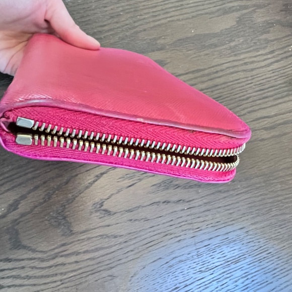 Pink Prada Saffiano Bow Zippy Wallet (Authentic) - Picture 15 of 15